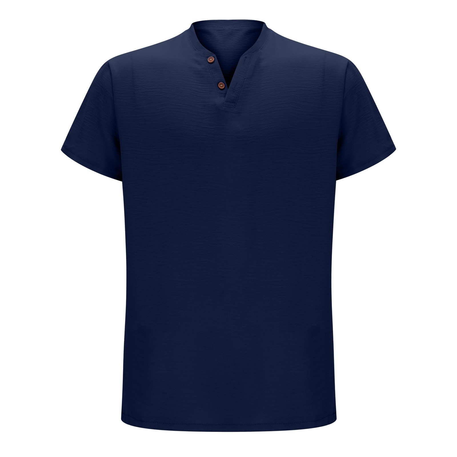thumbnail image 5 of Camiseta retro de manga corta con cuello en V para hombre: color liso con diseño de corbata, ligera para todas las estaciones, corte holgado en el pecho y la cintura, 5 of 5